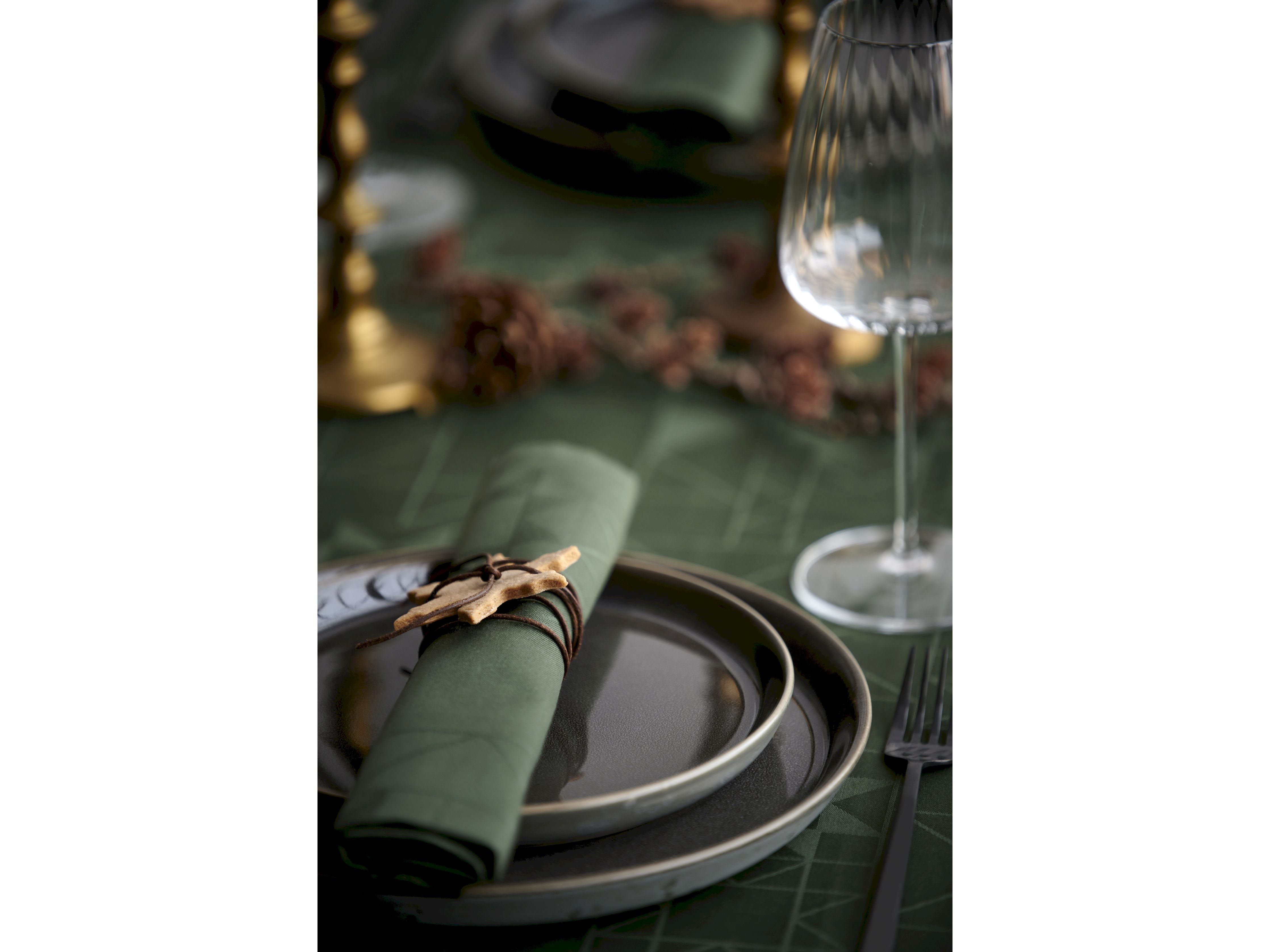 södahlstar damask桌布Ø160厘米，森林绿色