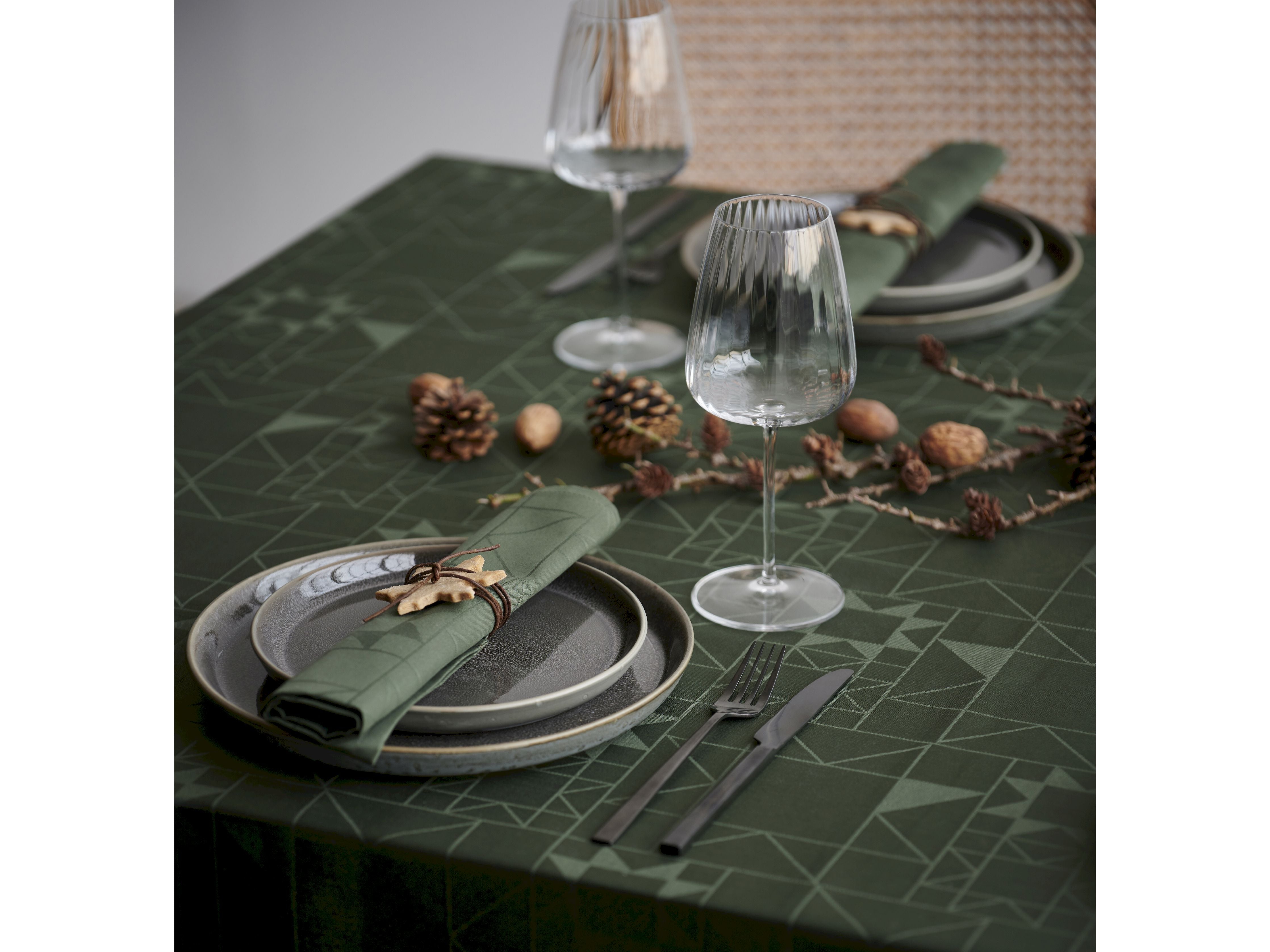 södahlstar damask桌布Ø160厘米，森林绿色