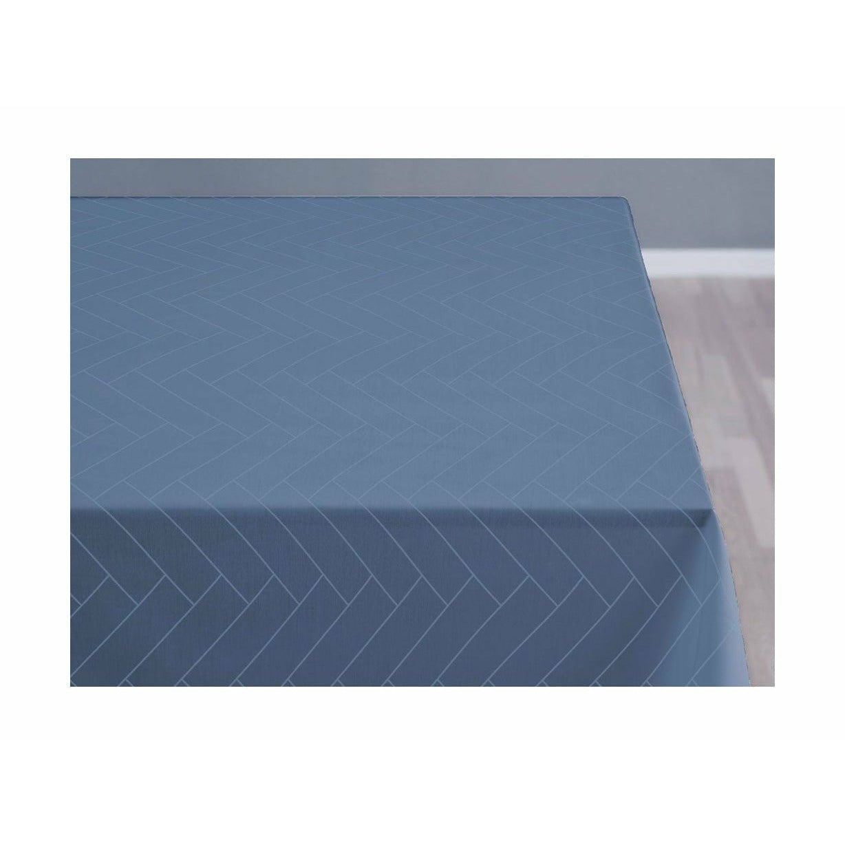 Södahl Carreaux damasques nappe 370x140 cm, bleu ciel