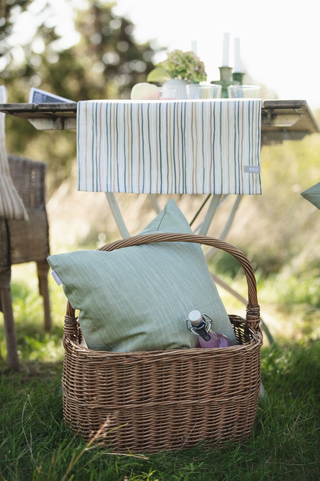 Spira Stripe Table Runner, Multi Natural