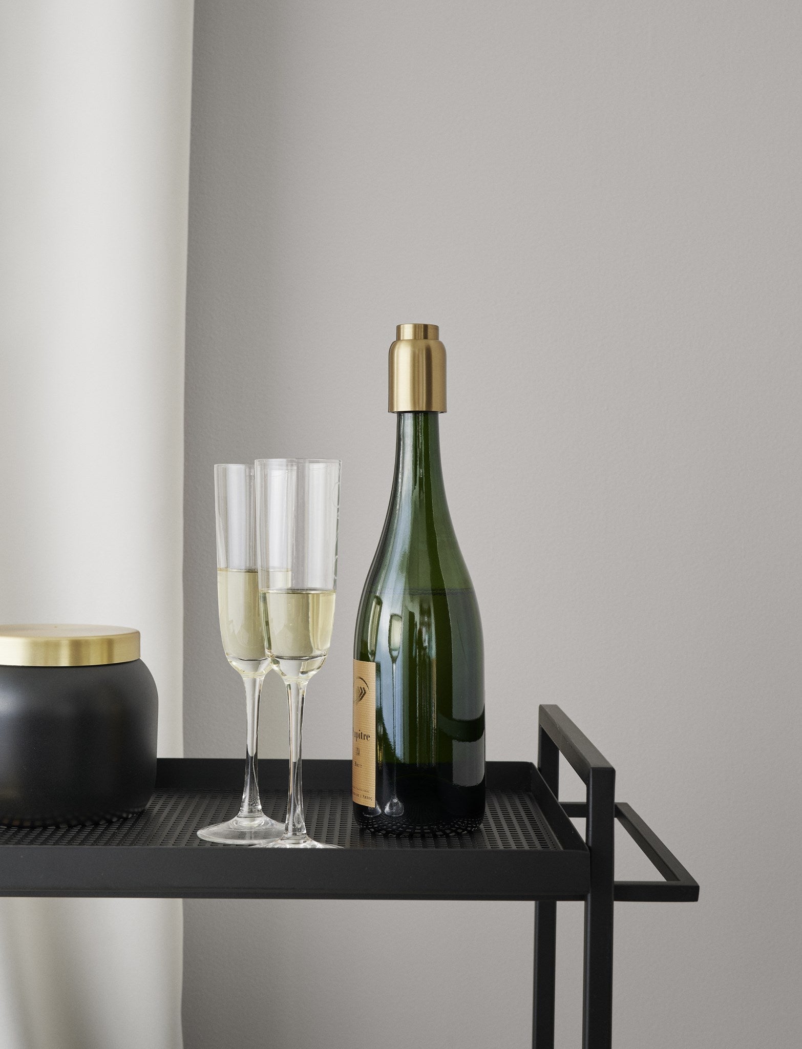 Stelton Halsband Isol. Eiskübel 1,8 L, Schwarz/Messing