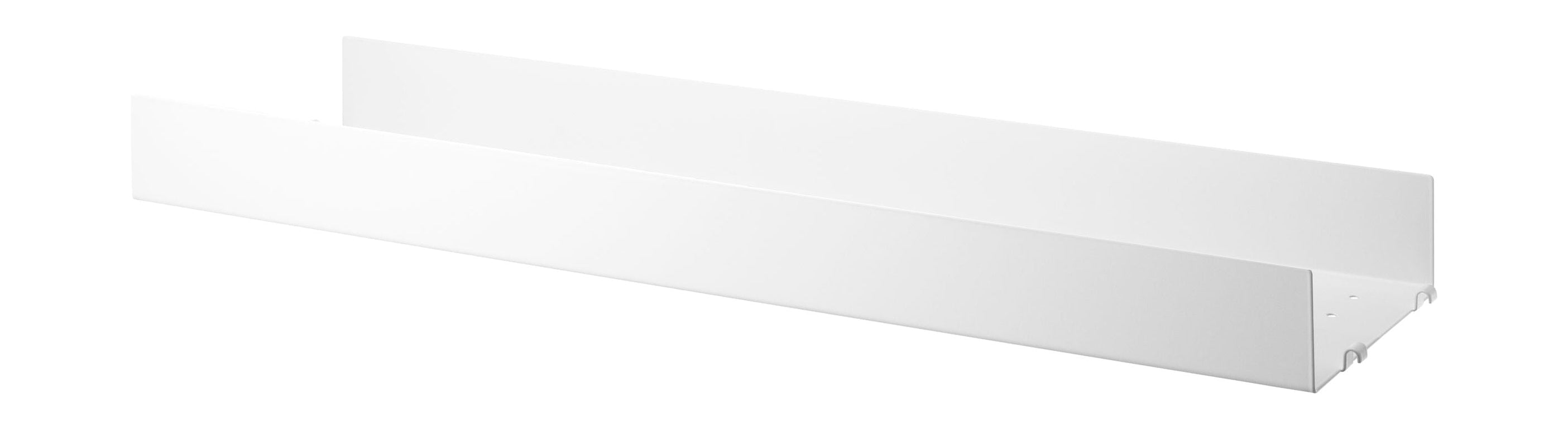 Sistema de muebles de cuerda Estante de metal con un borde alto de 20x78 cm, blanco