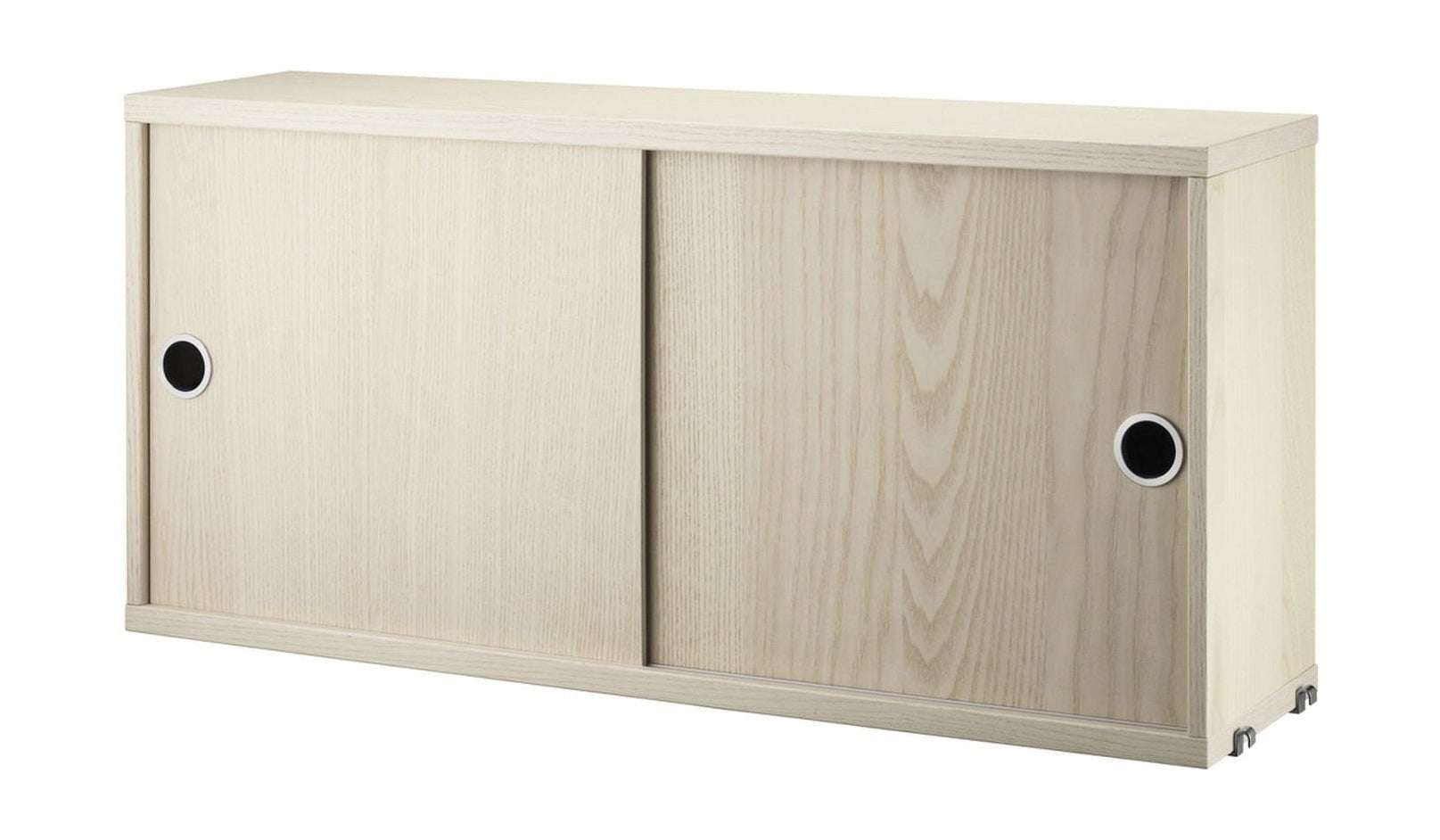 String Furniture System Elemento de gabinete con puertas correderas Ceniza, 20x78x37 cm