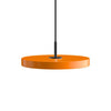  Astéria mini pendentif LED black metal / nuance orange