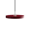  Pendentif Astéria Mini LED acier / rouge rubis