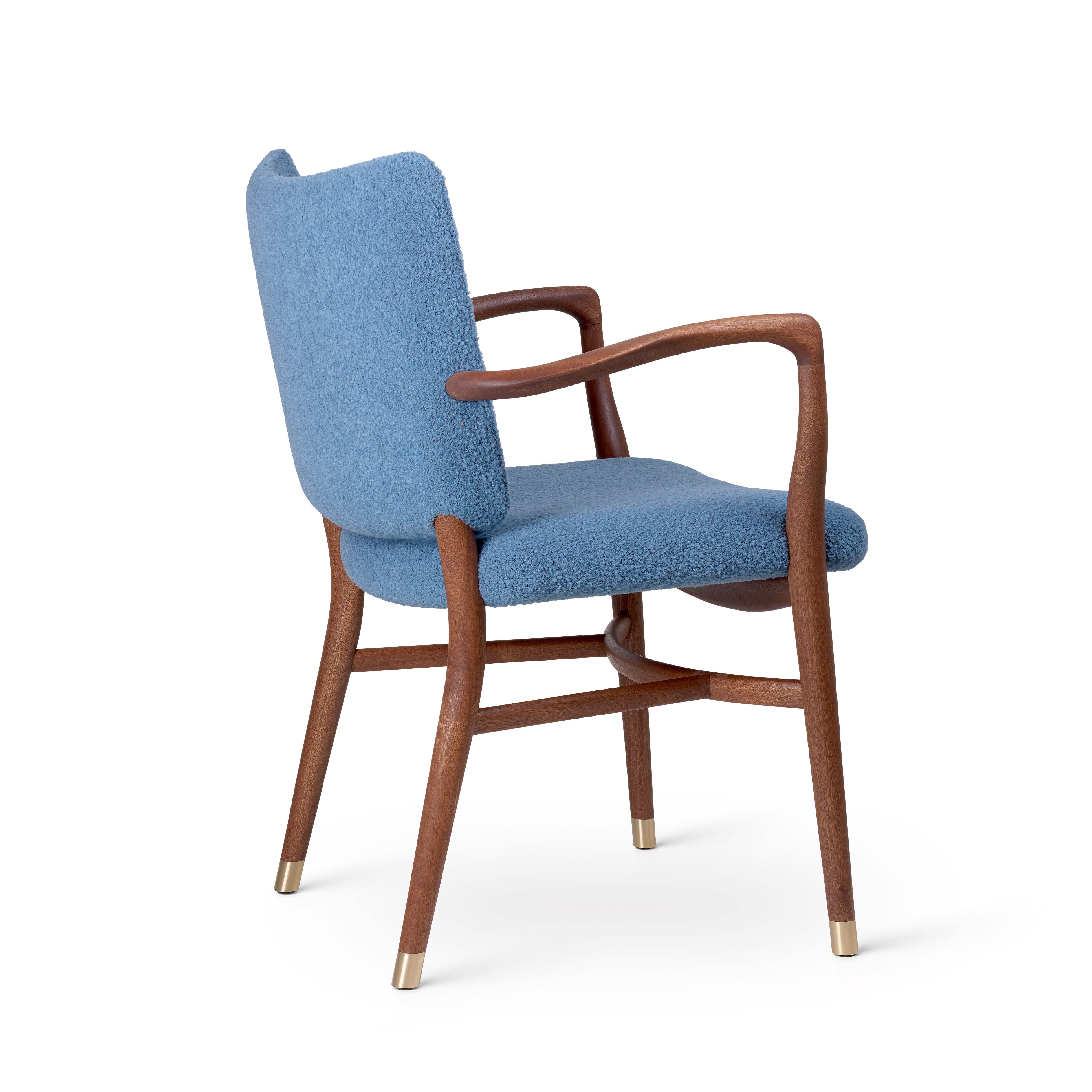 Carl Hansen VLA61 Monar Ch -fauteuil, mahonie olie/baru 0740 textiel