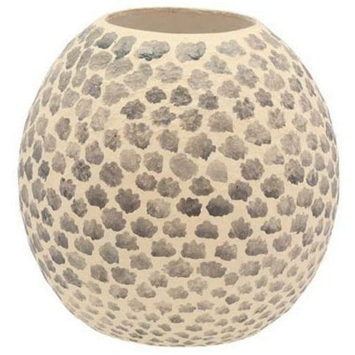Villa Collection Dekorativ vase Øx H 18,5x20 cm, fløde/grå