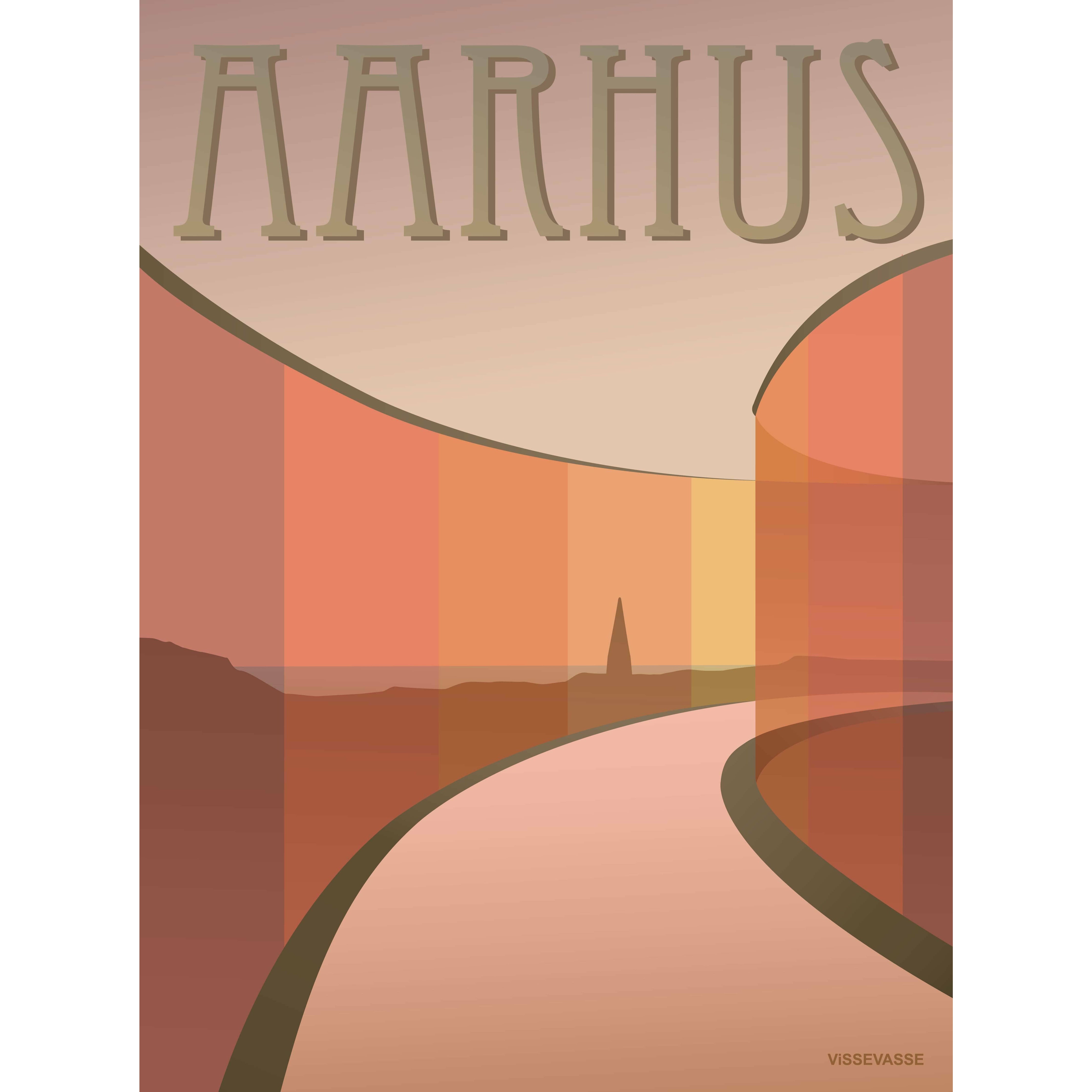 Vissevasse Aarhus Aros -poster, 30 x40 cm