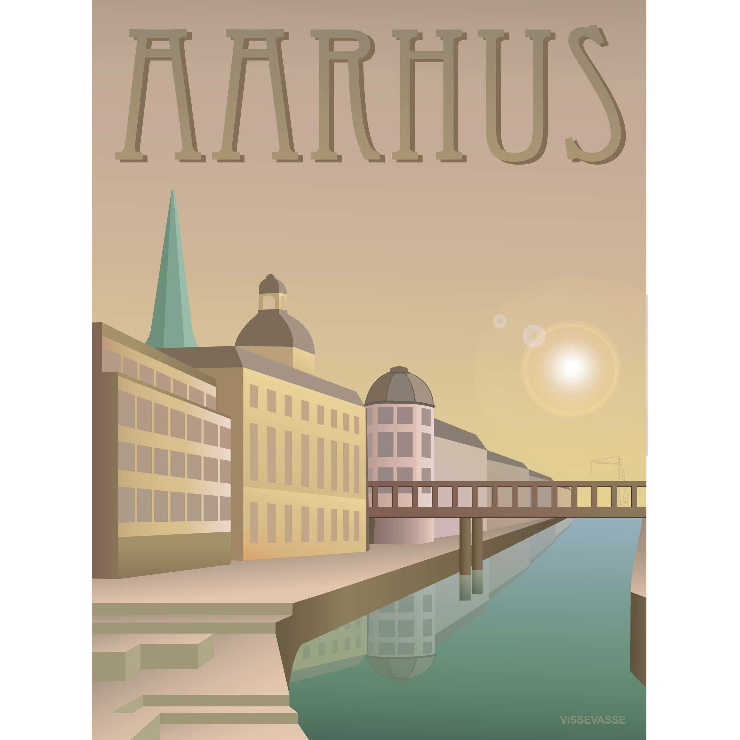 Vissevasse Affiche de la rivière Aarhus, 30 x40 cm