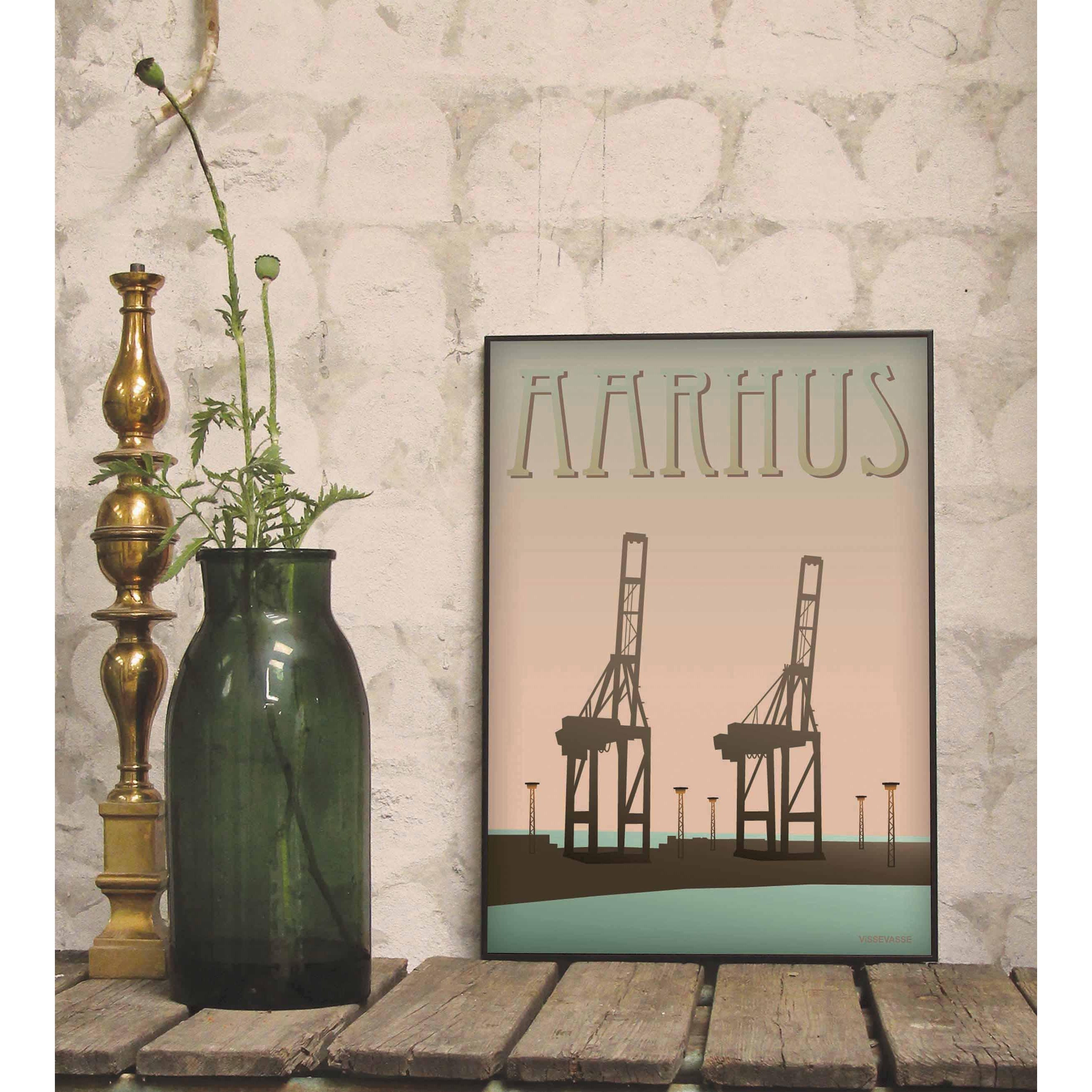 Vissevasse Aarhus Harbor Poster, 15 x21 cm