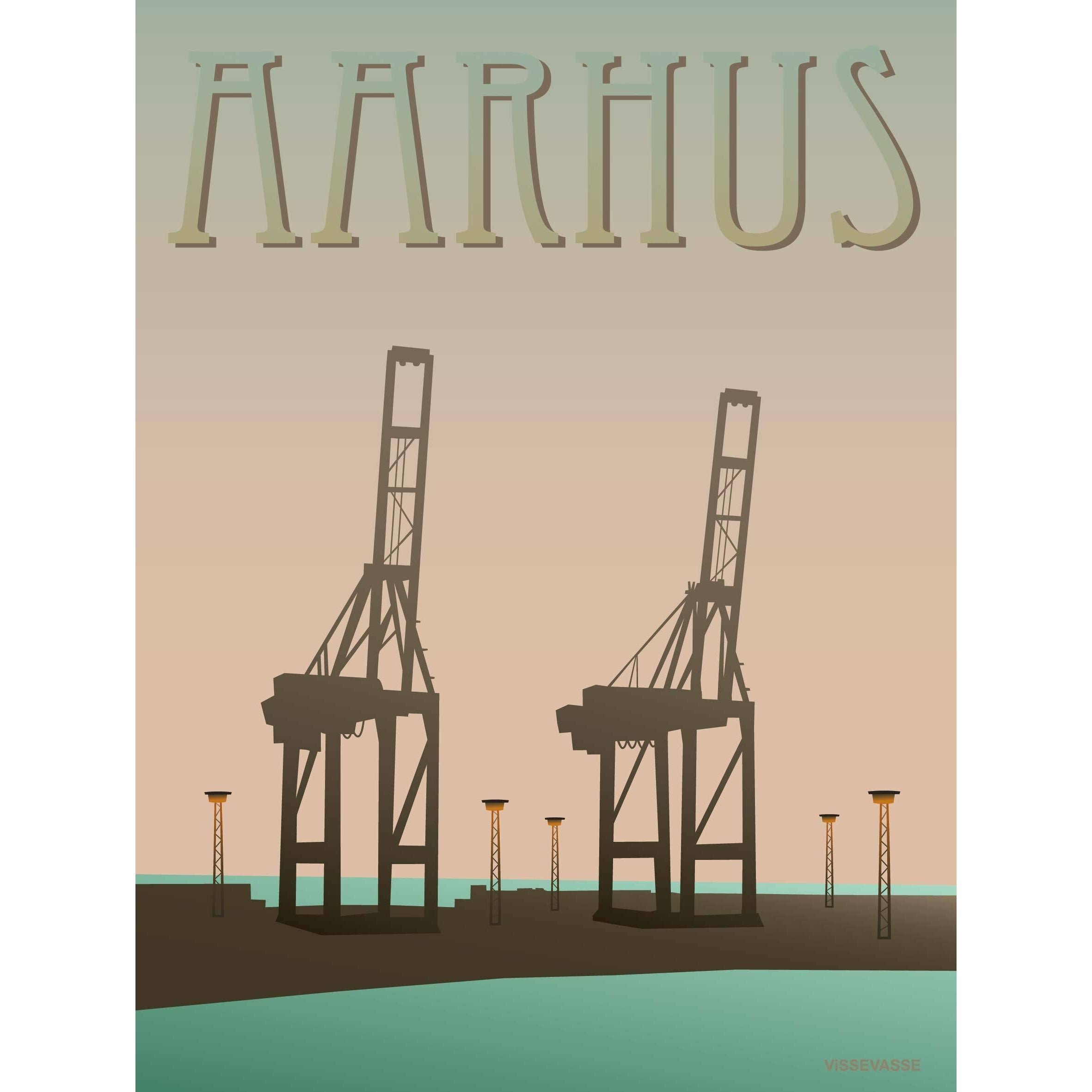 Vissevasse Aarhus Harbour plakat, 30 x40 cm