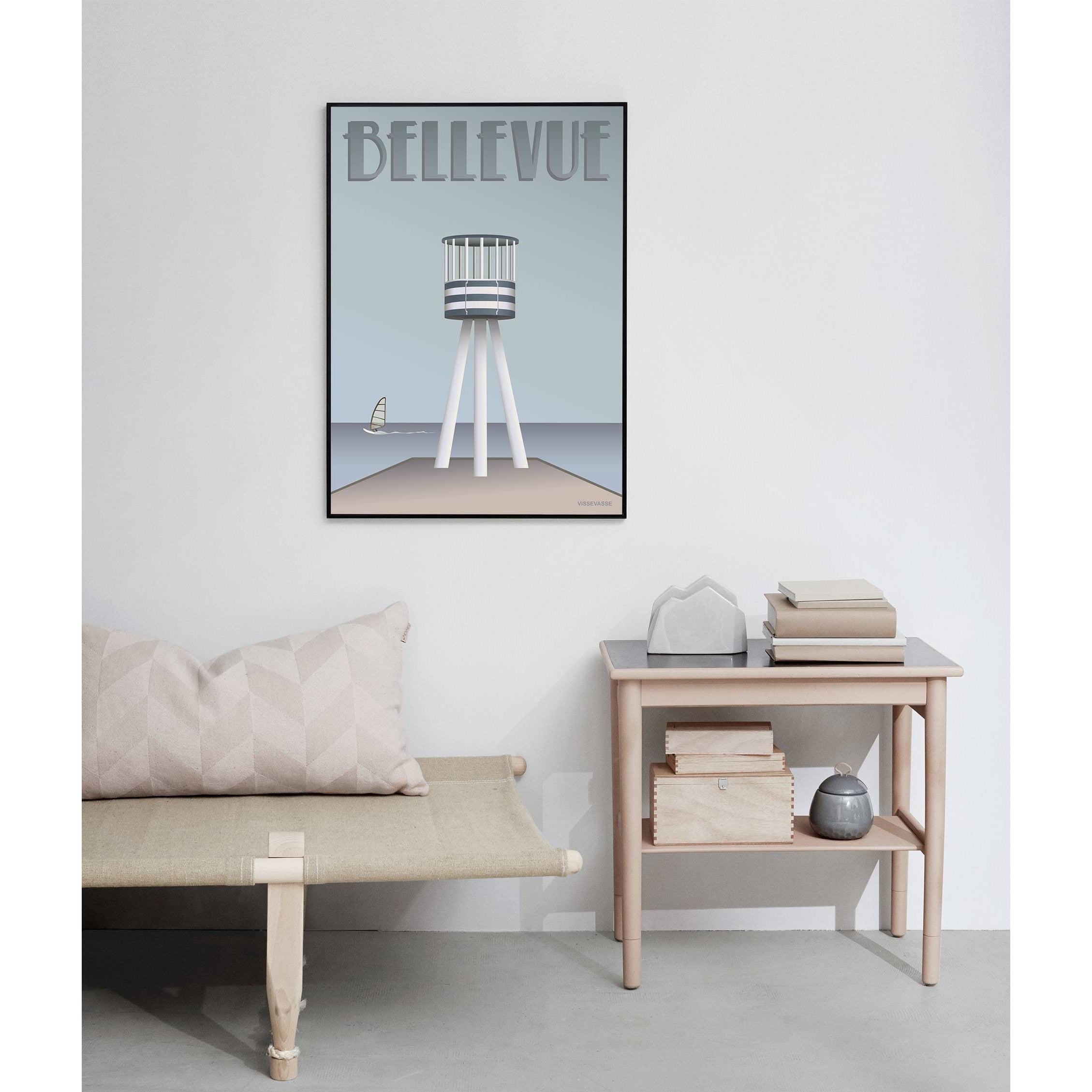 Vissevasse Bellevue Lifeguard Tower Poster, 15 x21 cm
