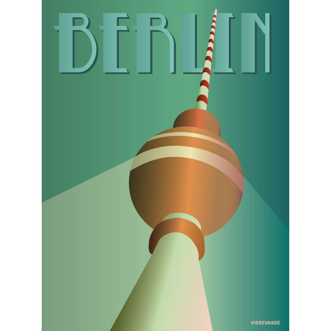 Vissevasse Berlin Tv Tower Poster, 50 X70 Cm