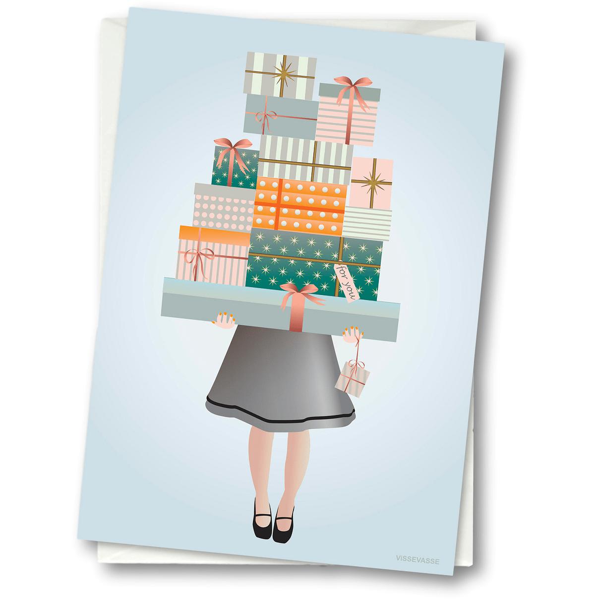 Vissevasse -gaver til deg gratulasjonskort, 15 x21 cm