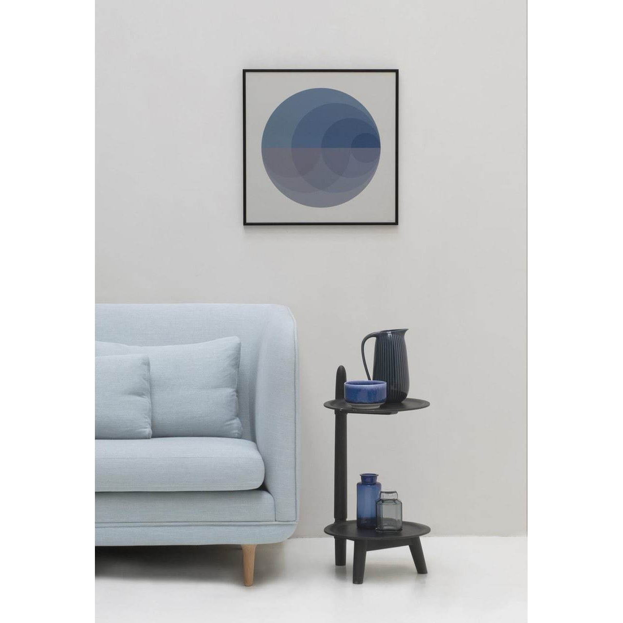 Vissevasse gradiente poster 40 x40 cm, blu