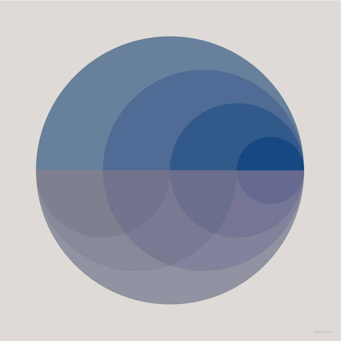 Vissevasse Affiche de gradient 40 x40 cm, bleu