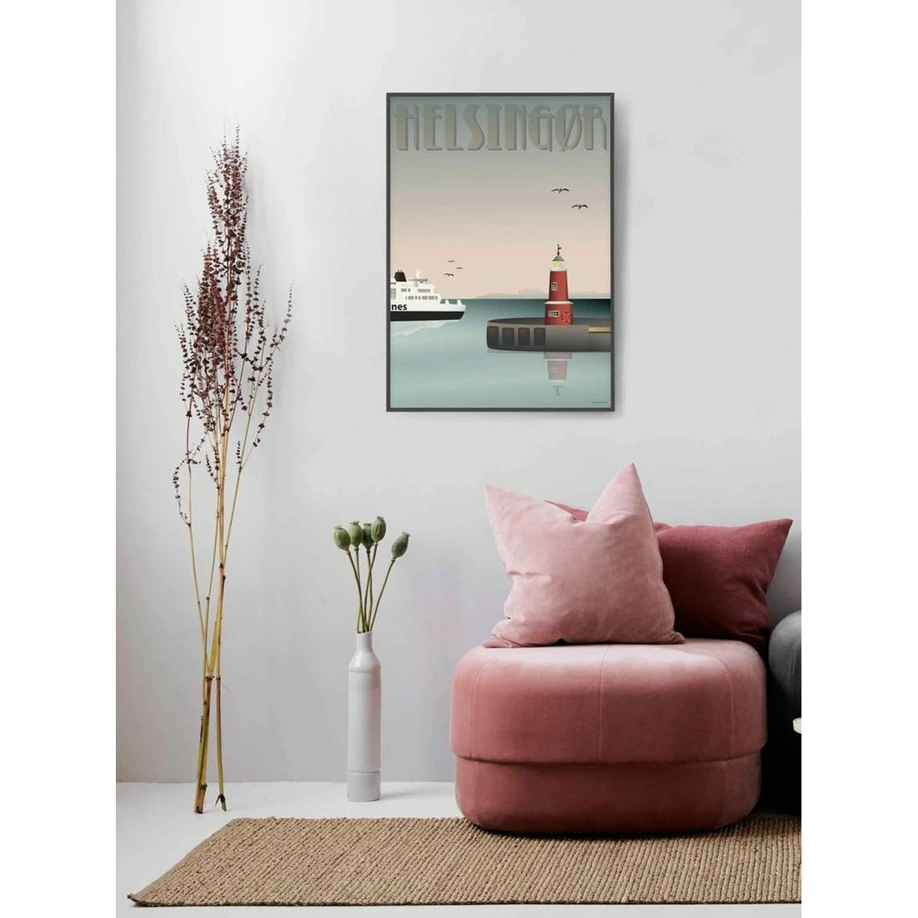 Vissevasse Helsingør Harbor Poster, 15 x21 cm