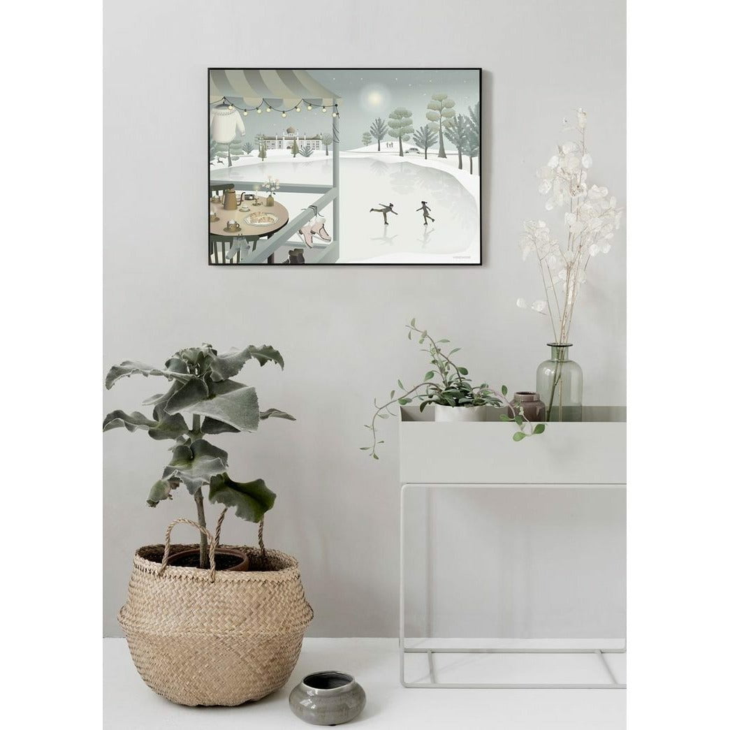 Vissevasse Affiche de patinage sur glace, 50 x70 cm