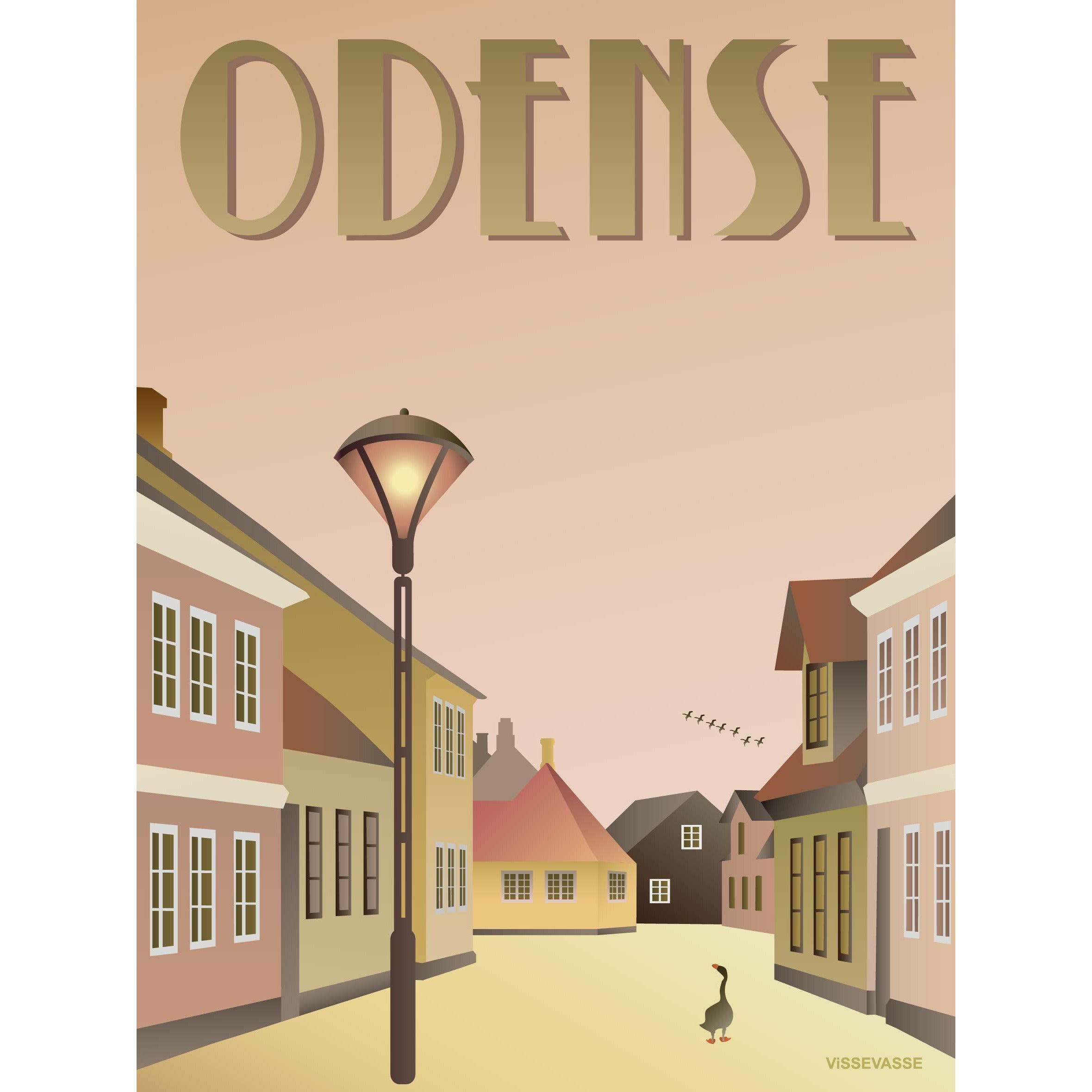 Vissevasse Odense Entlein Poster, 50 X70 Cm