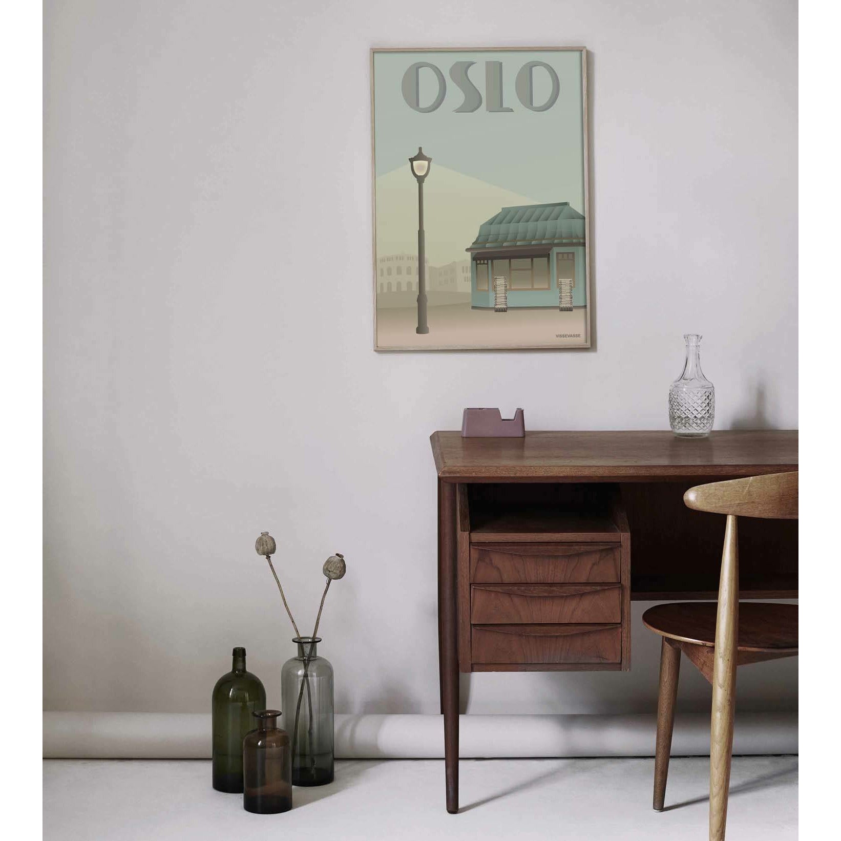 Vissevasse Oslo -lehtikiostojen juliste, 50 x70 cm