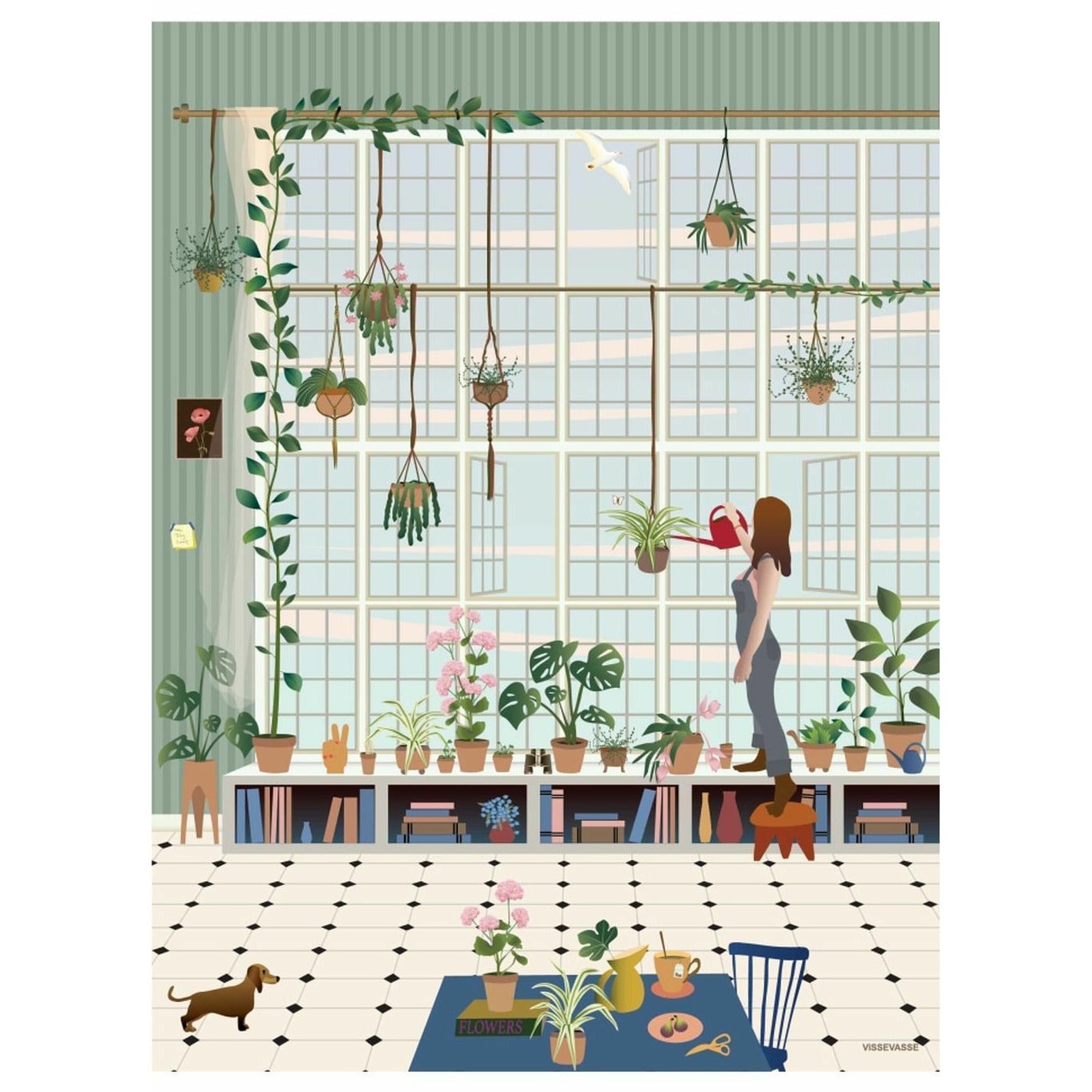 Vissevasse植物爱好者海报，30 x 40厘米