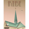 Vissevasse Ribe Storks Poster, 15 X21 Cm