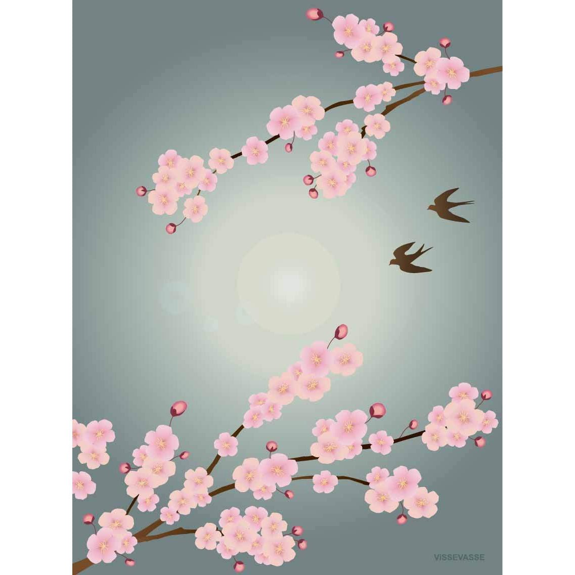 Vissevasse Sakura wenskaart, 10,5x15 cm
