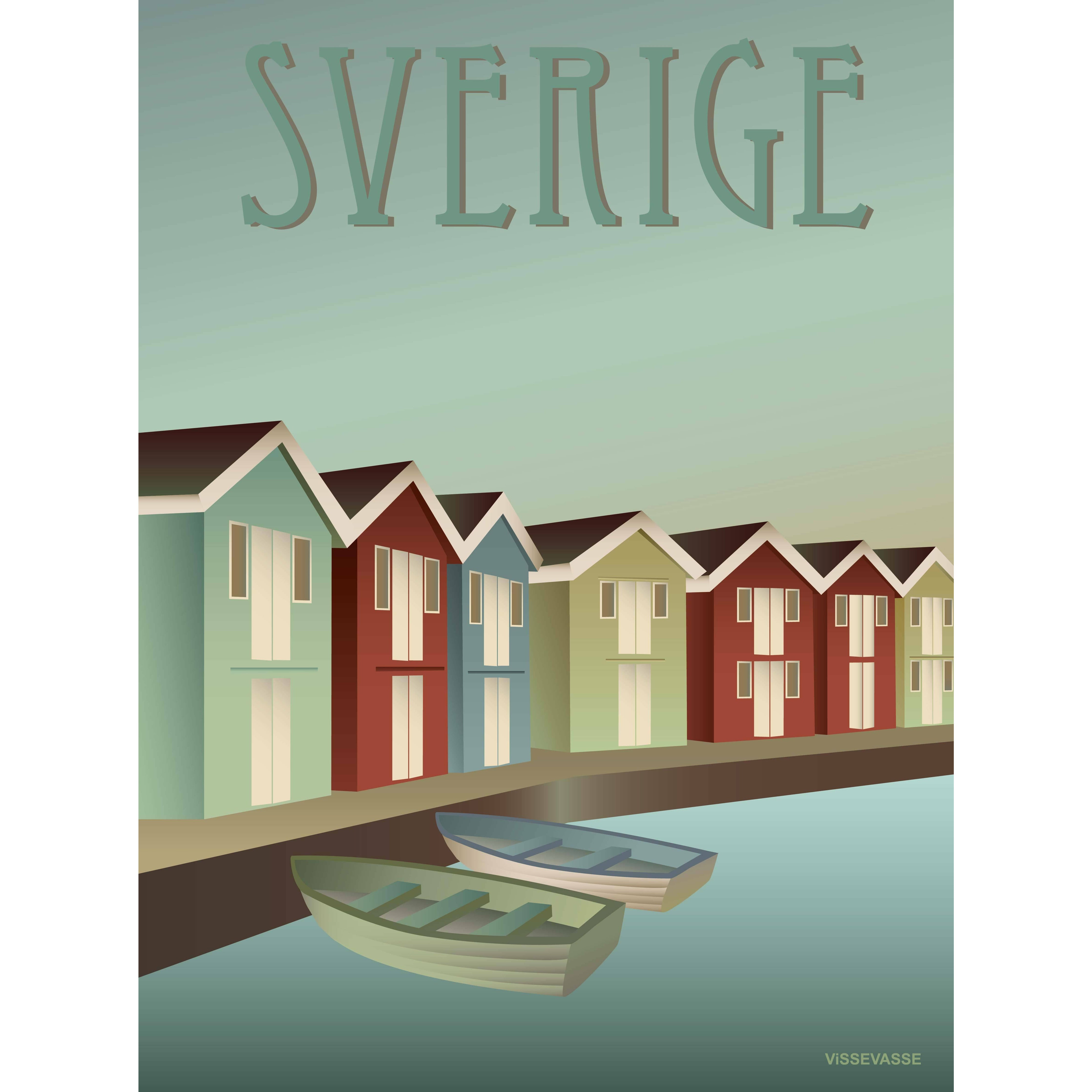 Vissevasse Affiche de l'archipel de Suède, 50 x70 cm