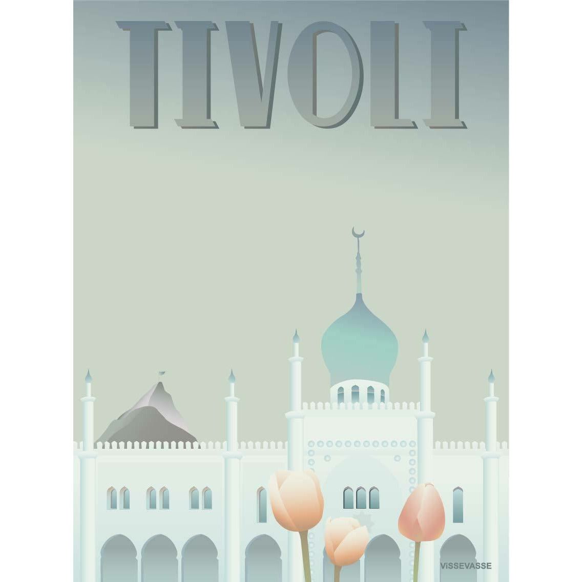 Vissevasse Tivoli nimb plakat, 30 x40 cm