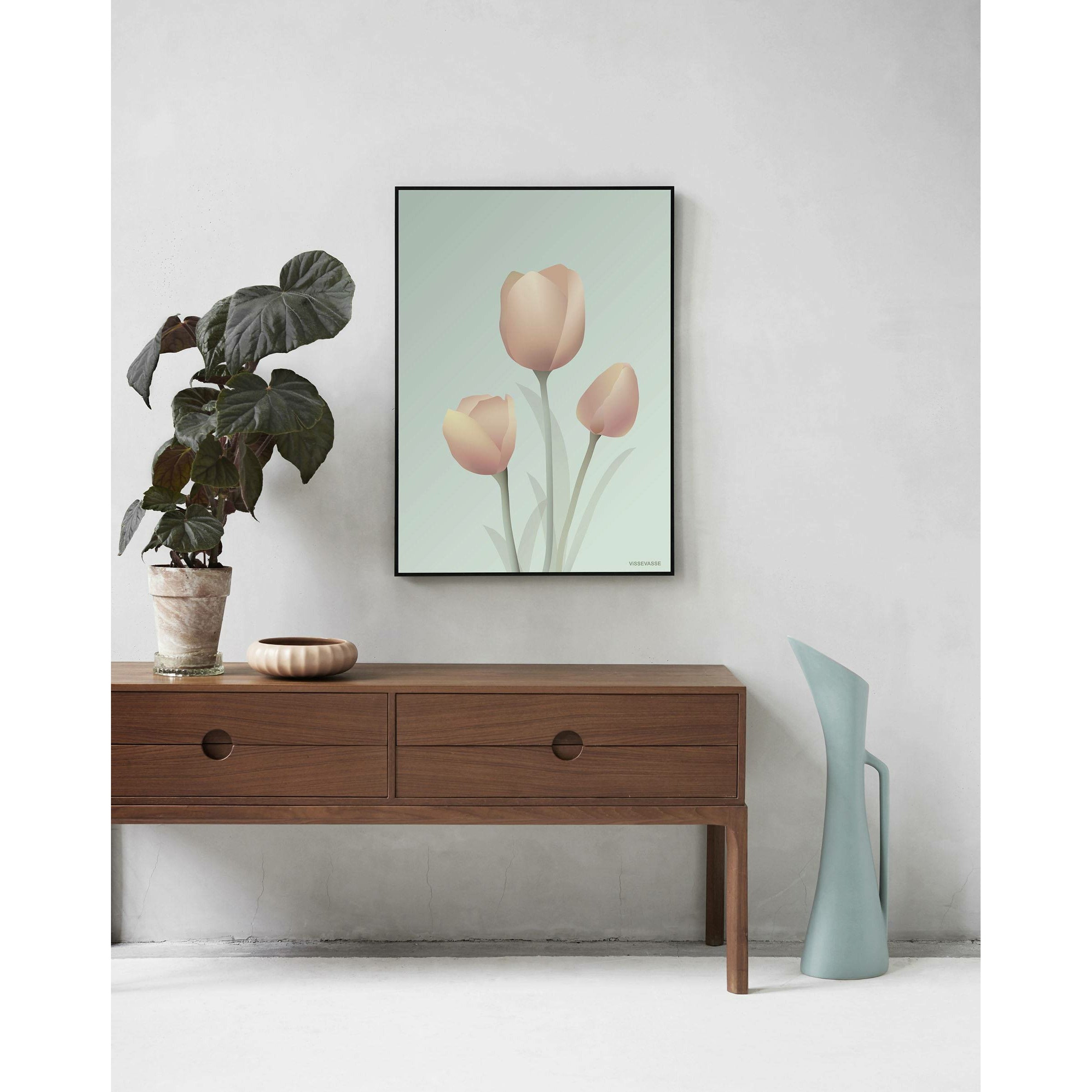 Vissevasse Tulip Poster 50 X70 Cm, Mint