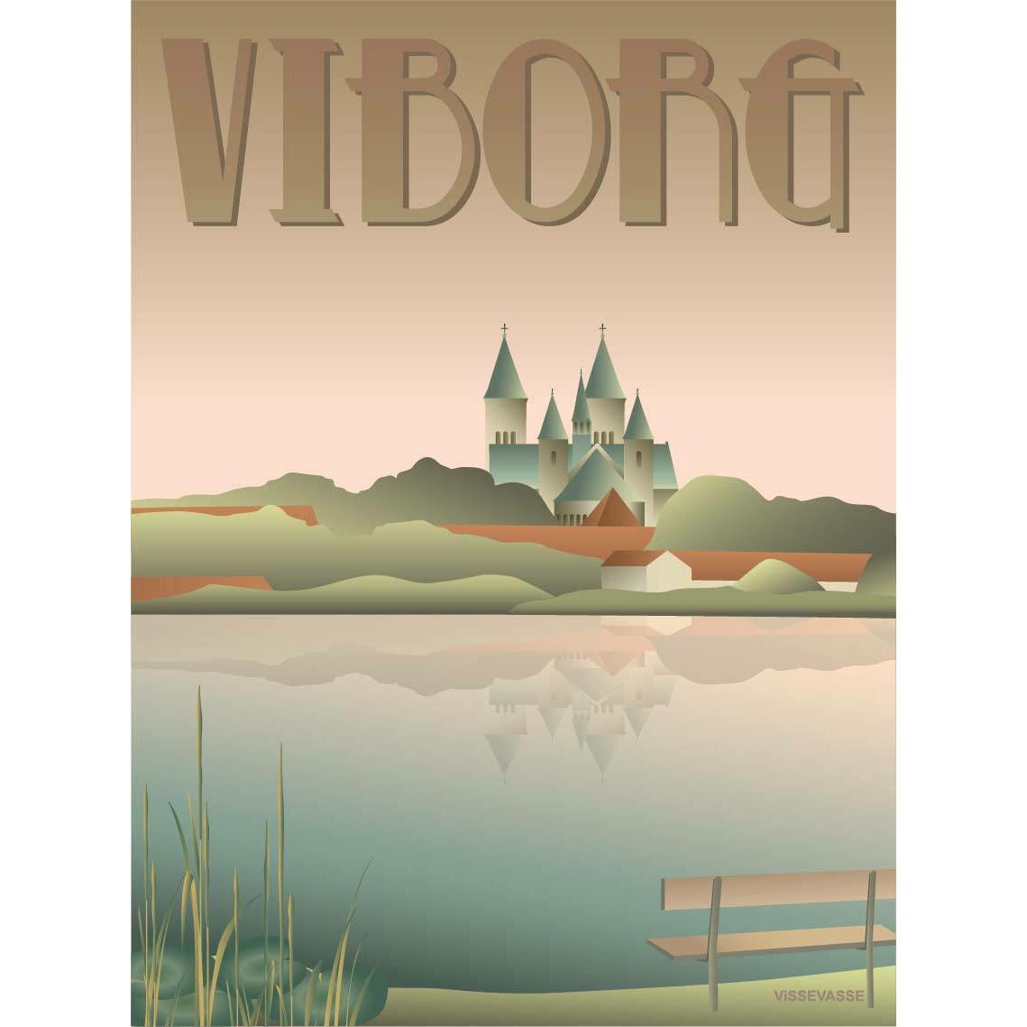 Vissevasse Affiche des lacs de Viborg, 30 x40 cm