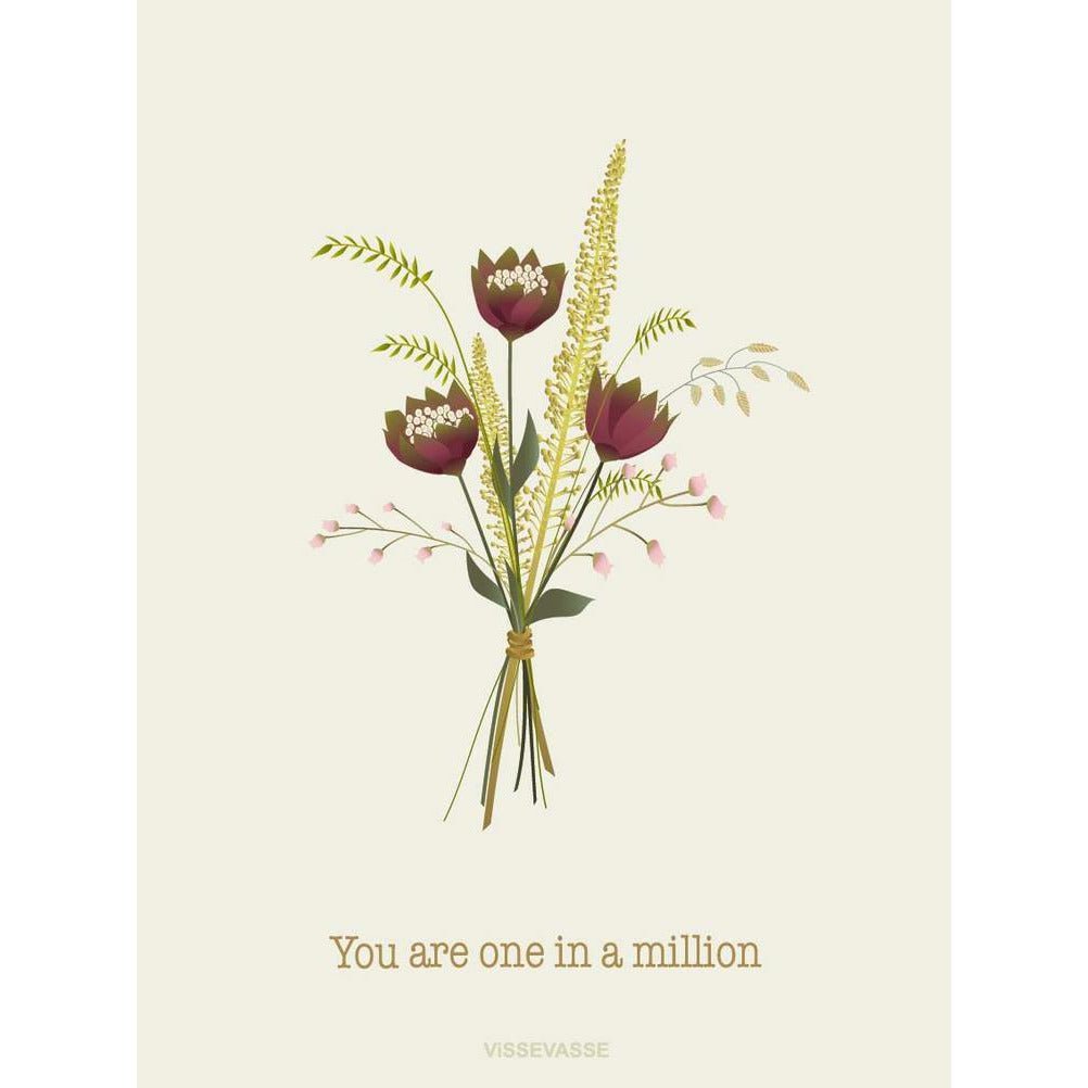 Vissevasse Du är en i en miljon gratulationskort, 10x15cm