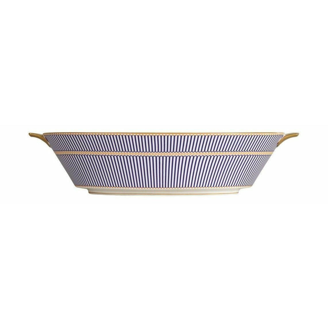 Wedgwood Anthemion Blue Oval Servering Bowl, W: 34 cm