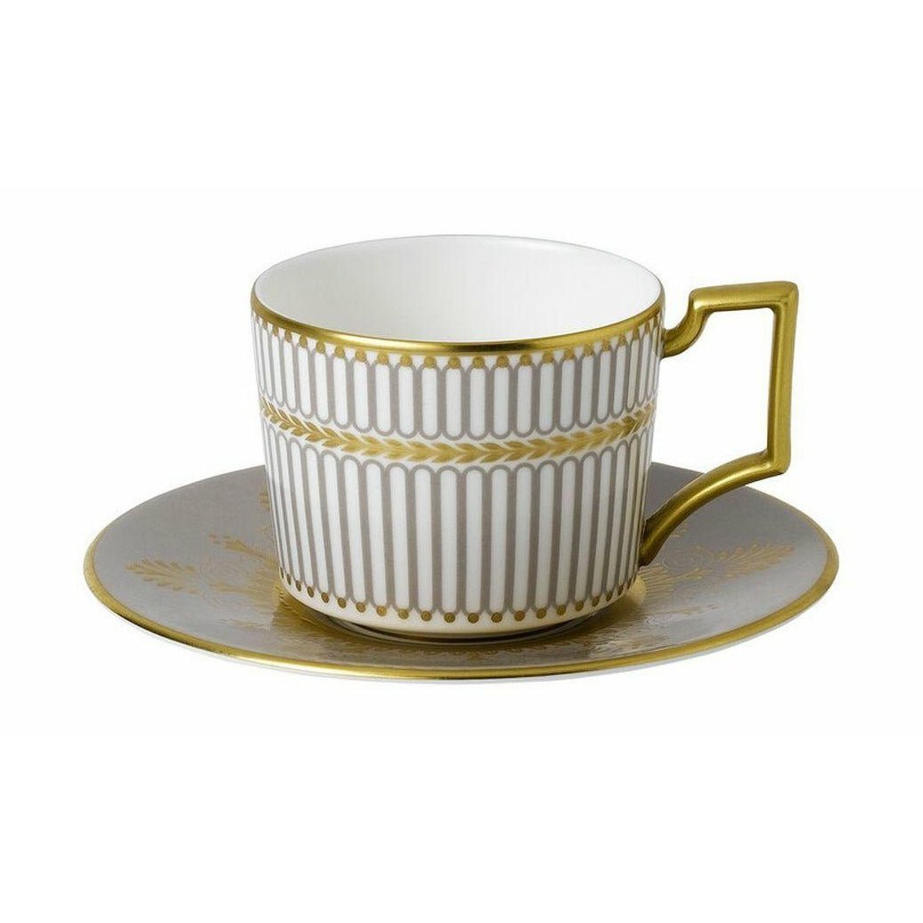Wedgwood Anthemion Gray Espresso Cup and Saucer
