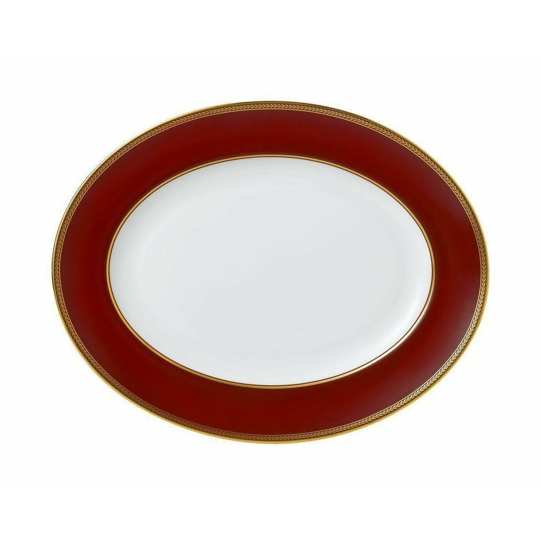 Wedgwood renacentista rojo top ovalado 35 cm