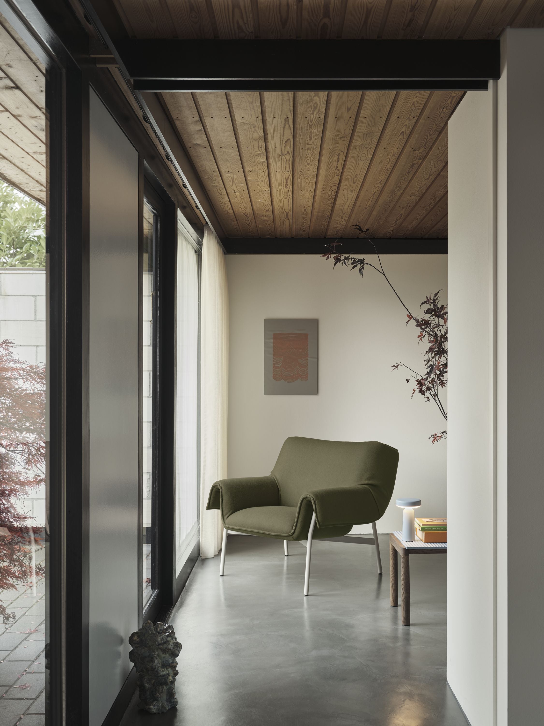Muuto Pari sohvapöytä 2 tavallinen 1 aaltoileva vaaleansininen/tammi, 120 x 84 x 35 cm