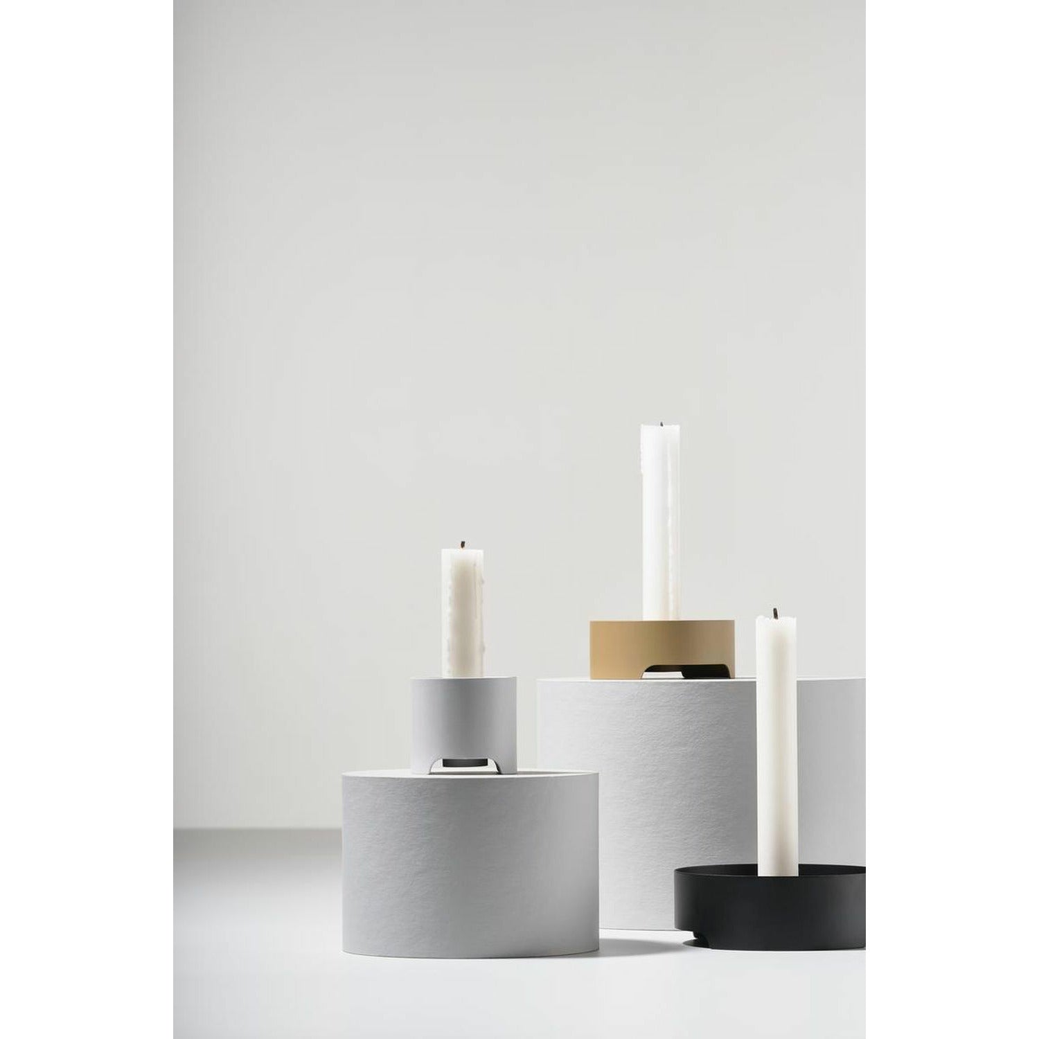 Zone Denmark Single Candle Holder Ø 9 cm, Khaki