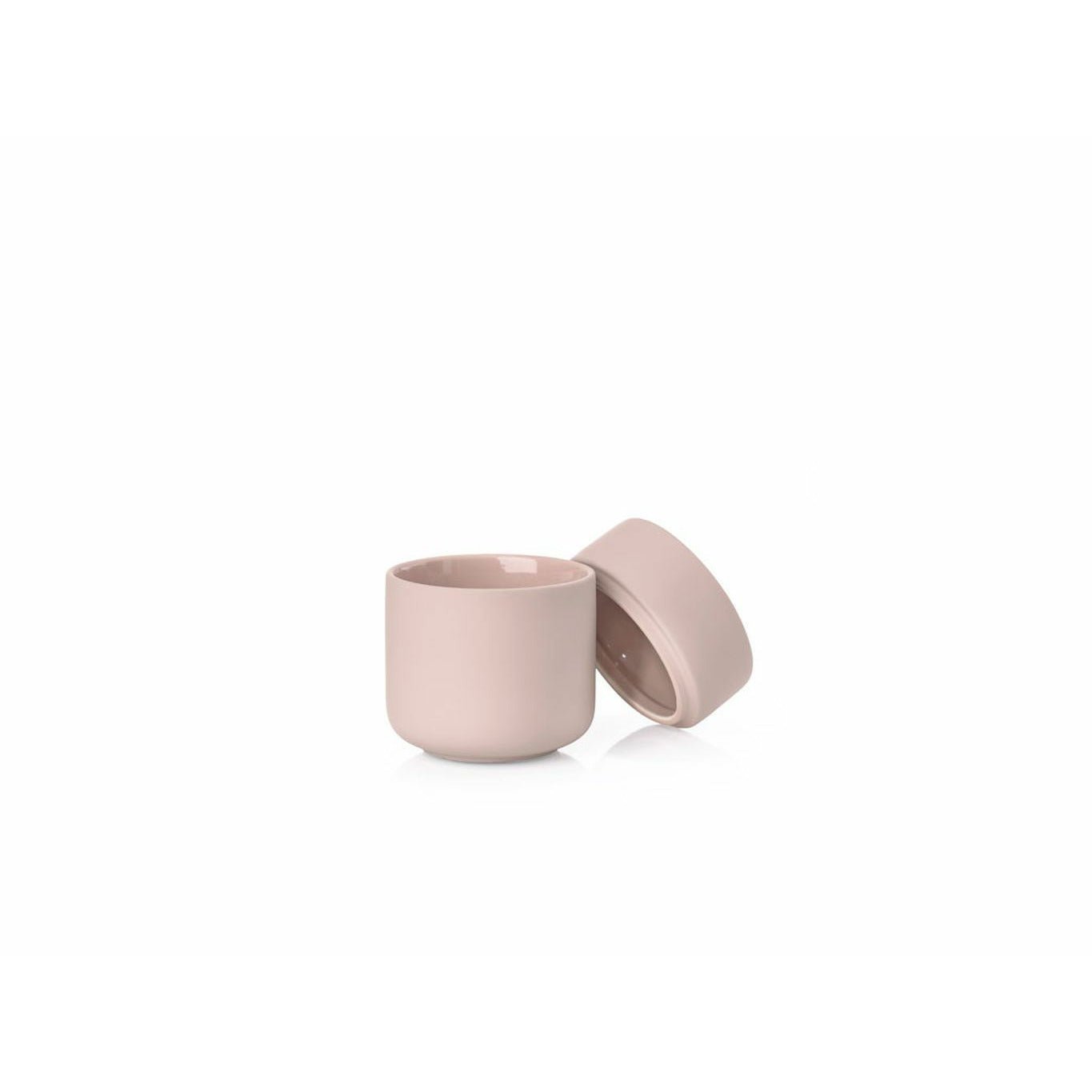 Zone Denmark Ume Cotton Swabs And Cosmetic Pads Containers øx H 8,3x10,3 Cm, Nude