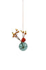 Studio sur le vase de bulles de fleurs suspendus petit, cyan