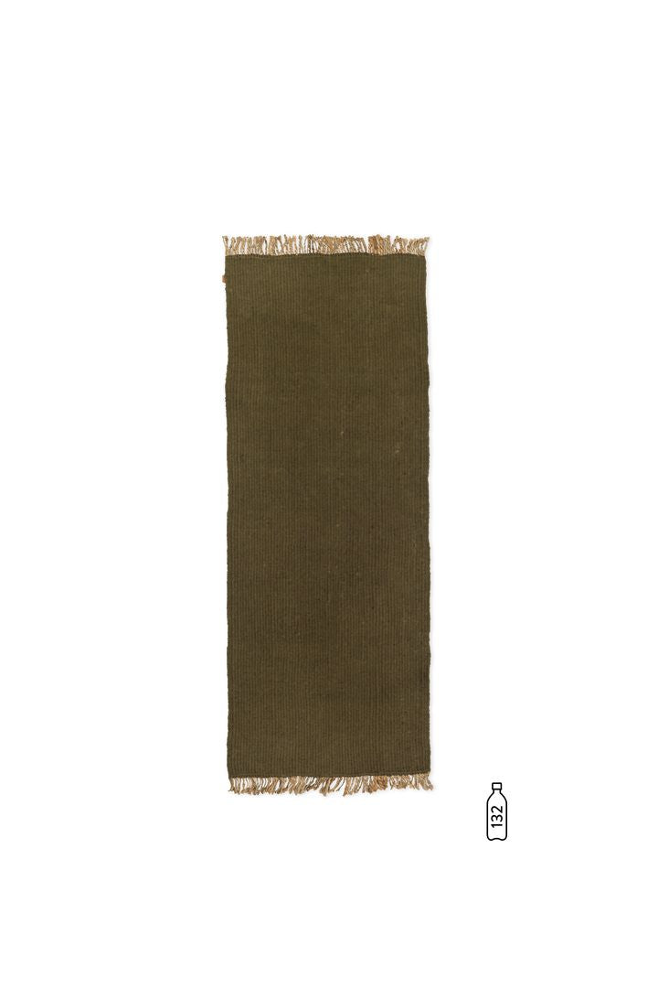 Ferm Living Tapis de couloir, olive/naturel