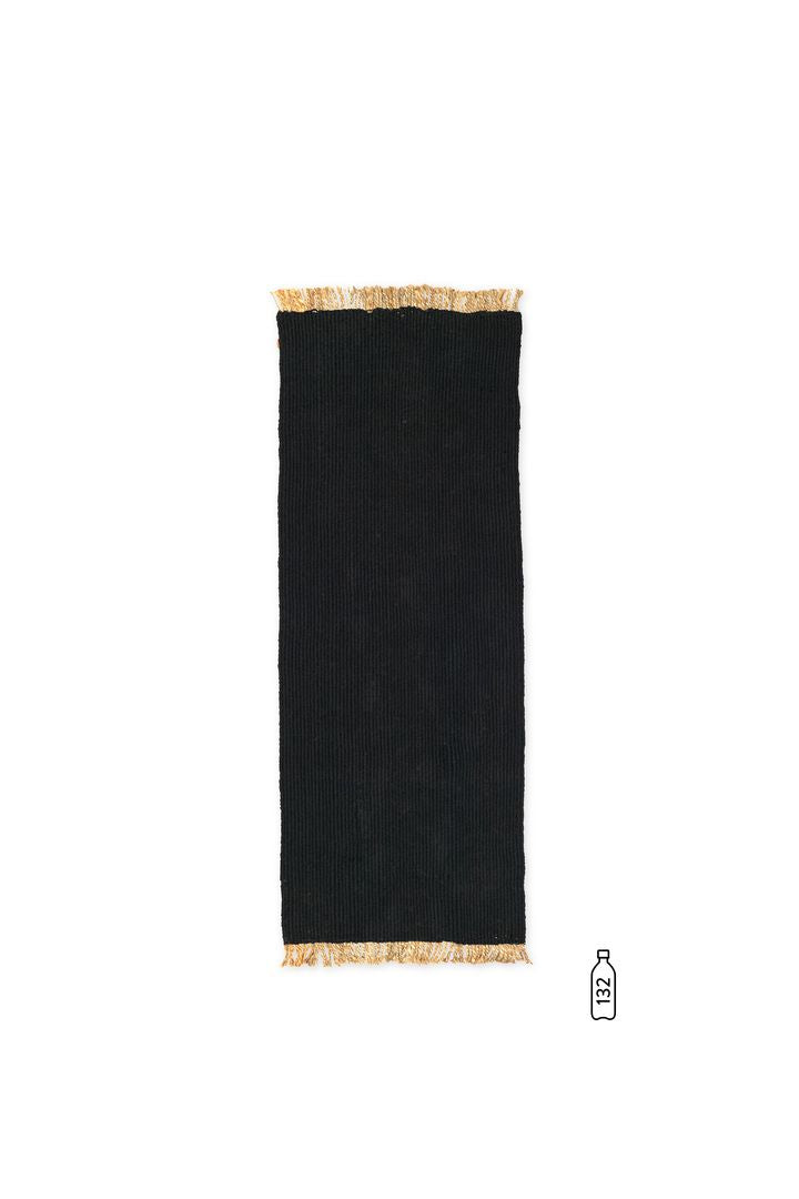 Ferm Living Tapis de couloir, noir/naturel