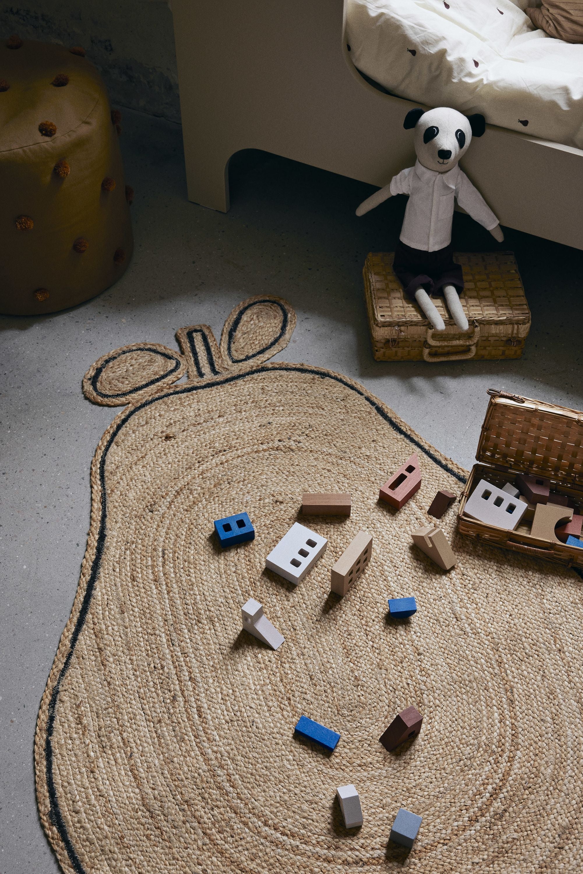 Ferm Living Tapis en jute tressé poire, naturel