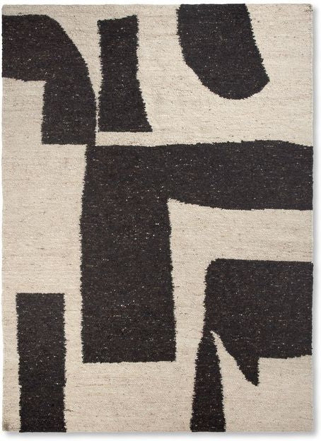 Ferm Living Piece Rug 200 x 300 cm, av hvitt/kaffe