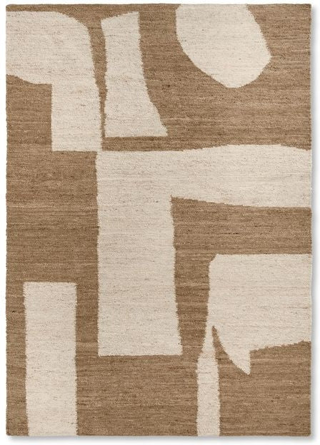 Ferm Living Tapis Pièce 200 X 300 Cm, Blanc Cassé/Caramel