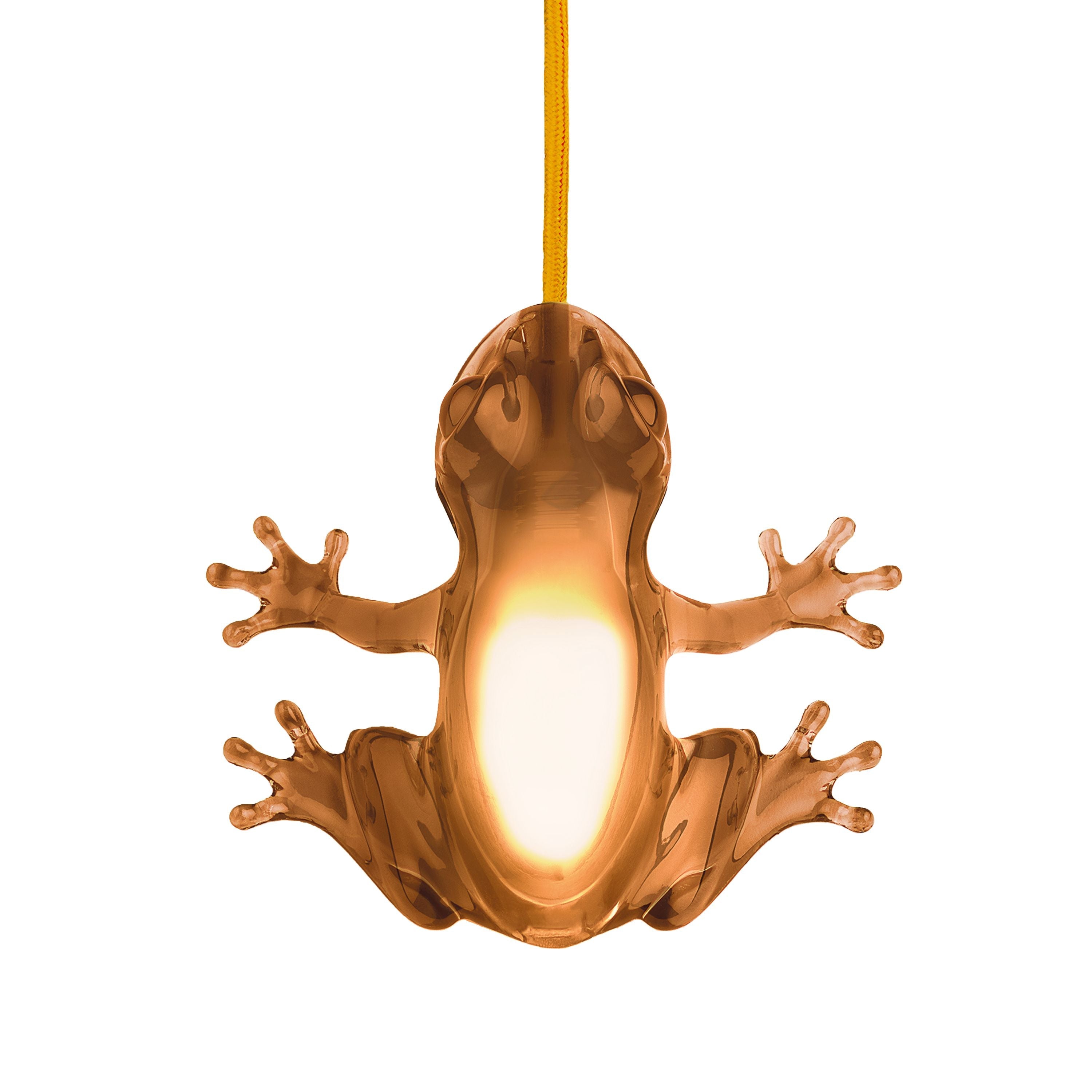 Lámpara de rana hambrienta de Qeeboo, ámbar